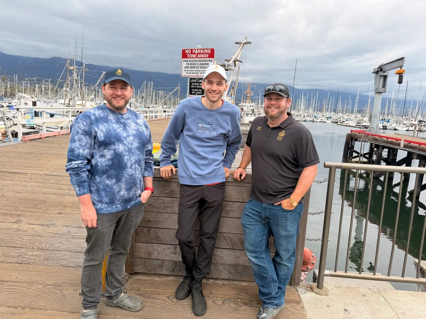 The RentalTide team at the marina